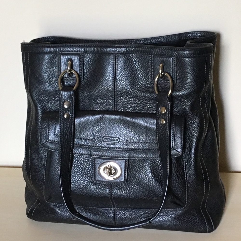 Coach Penelope Black Leather Tote